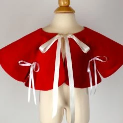 The Yellow Lamb Catesby Capelet In Red Outerwear