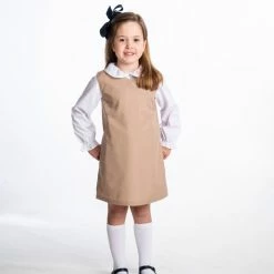The Yellow Lamb School Uniforms Clare Jumper In Khaki