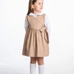 The Yellow Lamb School Uniforms Eloise Jumper In Khaki