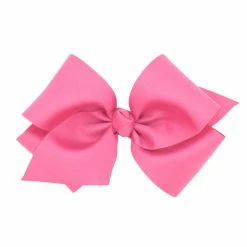 The Yellow Lamb Accessories Huge Grosgrain Bow In Hot Pink