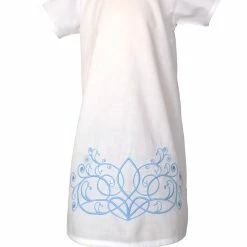 The Yellow Lamb Louis Daygown - White With Blue Embroidery