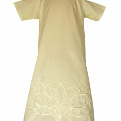 The Yellow Lamb Louis Daygown - Yellow With Yellow Embroidery