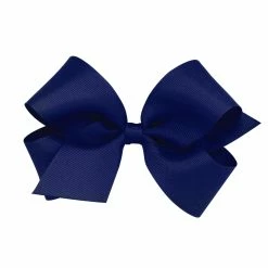The Yellow Lamb Medium Classic Bow In Light Navy Accessories