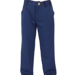 The Yellow Lamb Parker Zipper Front Pant In Performance Navy Boys