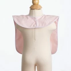 The Yellow Lamb Brookshire Bib - Pink With White Piping