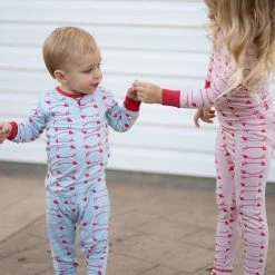 The Yellow Lamb Valentine's Day Lambie Jammies In Cupids Arrows - Blue