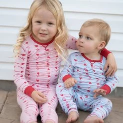 The Yellow Lamb Valentine's Day Lambie Jammies In Cupids Arrows - Blue