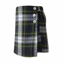 The Yellow Lamb TYL Scholar Skort In White/Evergreen Plaid School Uniforms