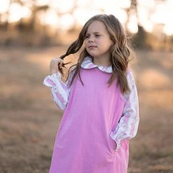 The Yellow Lamb Emma Jumper In Pink Stretch Corduroy