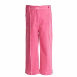 The Yellow Lamb Poppy Pants In Pink Stretch Corduroy