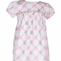 The Yellow Lamb Flora Dress In Beatrice Birthday Bow Girls