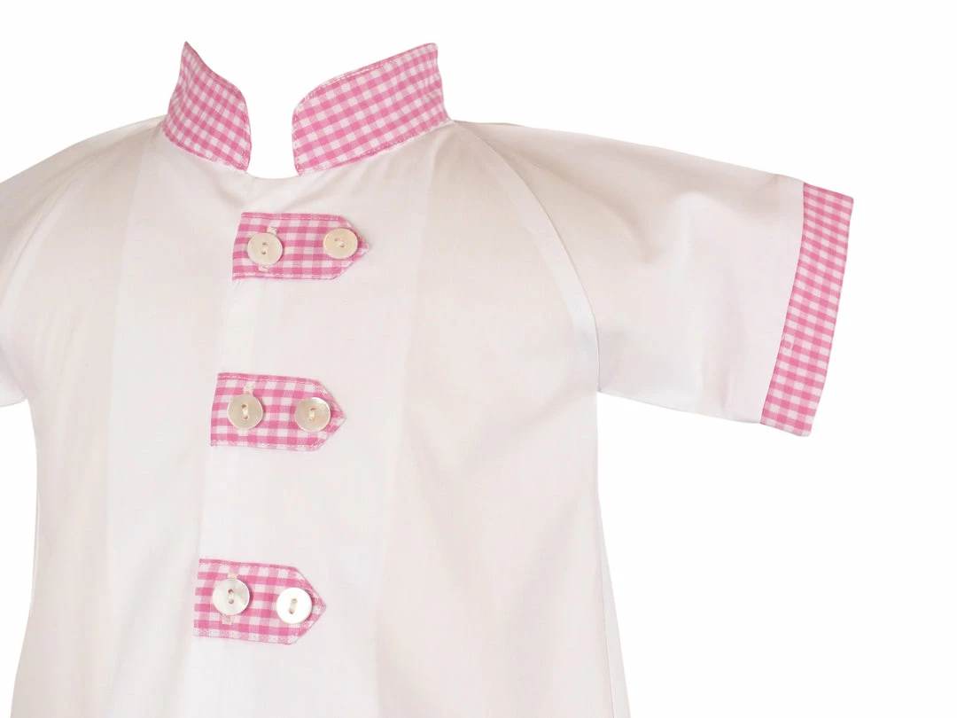 The Yellow Lamb Dayton Daygown In Pink Gingham