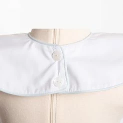 The Yellow Lamb Brookshire Bib - White With White Piping Baby