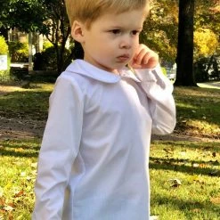 The Yellow Lamb Piped Peter Pan Collar Shirt