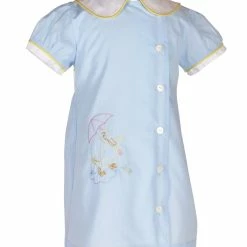 The Yellow Lamb Avery Dress And Bloomers With Puddle Duck Embroidery TYL Outlet