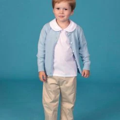 The Yellow Lamb Piped Peter Pan Collar Shirt