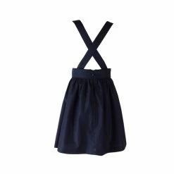 The Yellow Lamb Annie Jumper In Navy With Zipper