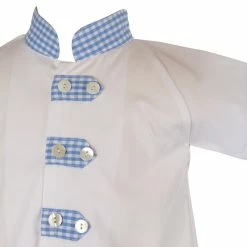 The Yellow Lamb Dayton Daygown In Blue Gingham Baby