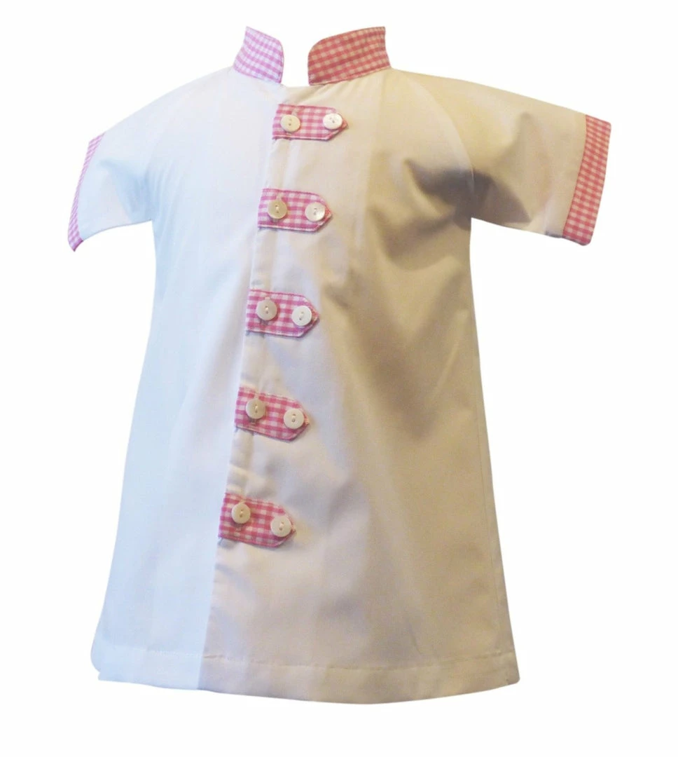 The Yellow Lamb Dayton Daygown In Pink Gingham