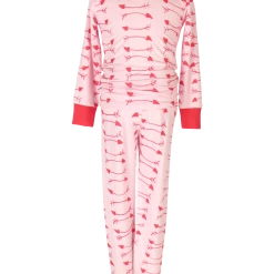 The Yellow Lamb Lambie Jammies In Cupids Arrows - Pink Valentine's Day