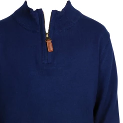 The Yellow Lamb School Uniforms Anthony 1/4 Zip Sweater In Navy