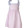 The Yellow Lamb Sophie Sundress In Pink And Blue Seersucker TYL Outlet