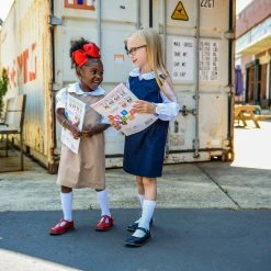 The Yellow Lamb School Uniforms Clare Jumper In Navy