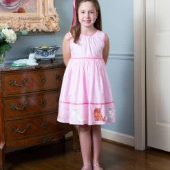 The Yellow Lamb Charlotte Cat Dress With Sequins Girls
