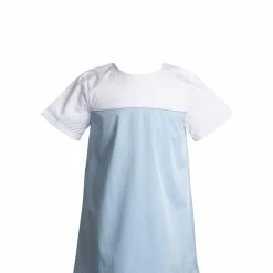 The Yellow Lamb Pennington Dress And Jacket In Blue And White Girls