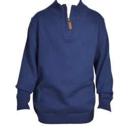 The Yellow Lamb School Uniforms Anthony 1/4 Zip Sweater In Navy
